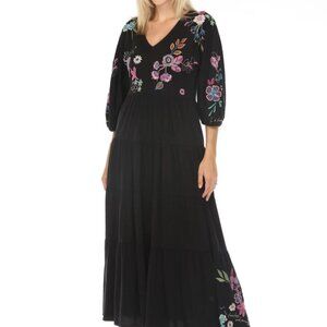 Johnny Was Shilo Dolman Tiered Knit Dress